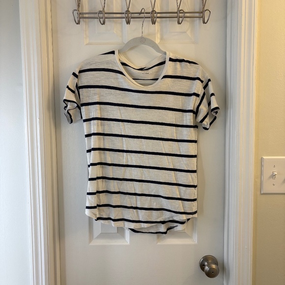 Madewell Navy Striped Top - Picture 1 of 2